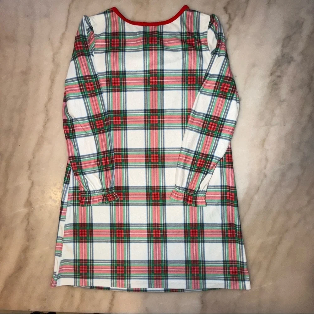 Wondershop girls kids plaid Christmas dress pajamas size. 10